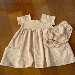 Vignette Rylie Short Sleeve Dress in Mauve Dot 18-24M NWT